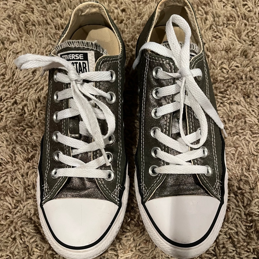 Rare Converse Chuck Taylor All Star OX Metallic Herbal Womens 7, Men’s 5